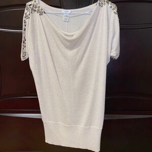 Exquisite Cache Top with Stone Cold Shoulders